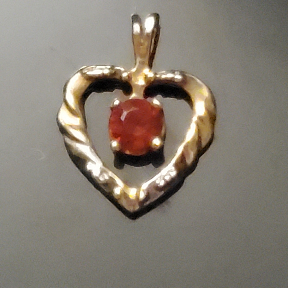 10K Gold Heart Ruby